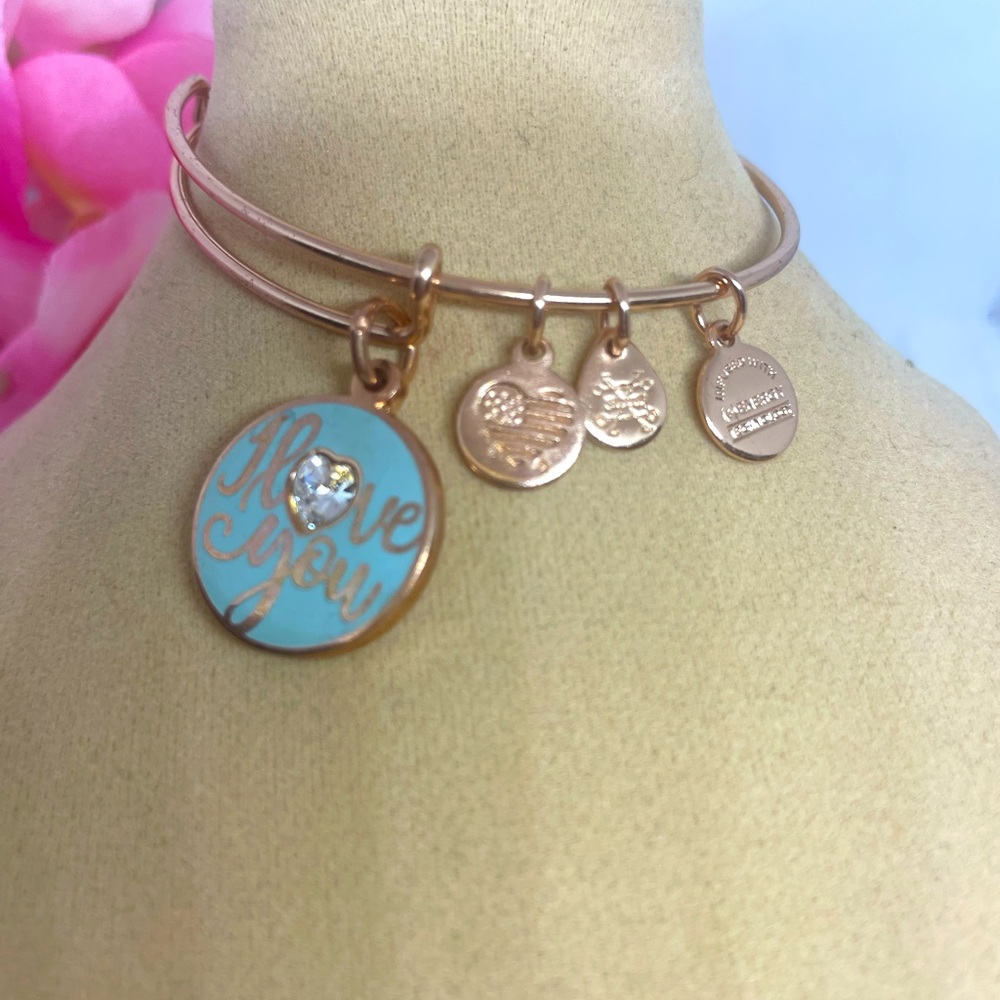 Alex & Ani “Coppure” I Love You Bangle Bracelet - Picture 5 of 8